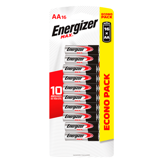 Pilas Energizer AA Max Alcalina Blister Pack 16 Unidades ENERGIZER- Dermocosmetica_belleza_online