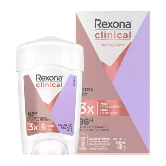 Desodorante Femenino Rexona Clinical Crema Extra Dry 48g
