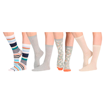 Pack 4 Calcetines Mujer Media Pierna Caffarena Algodón Talla Única 35/39 CAFFARENA- Dermocosmetica_belleza_online