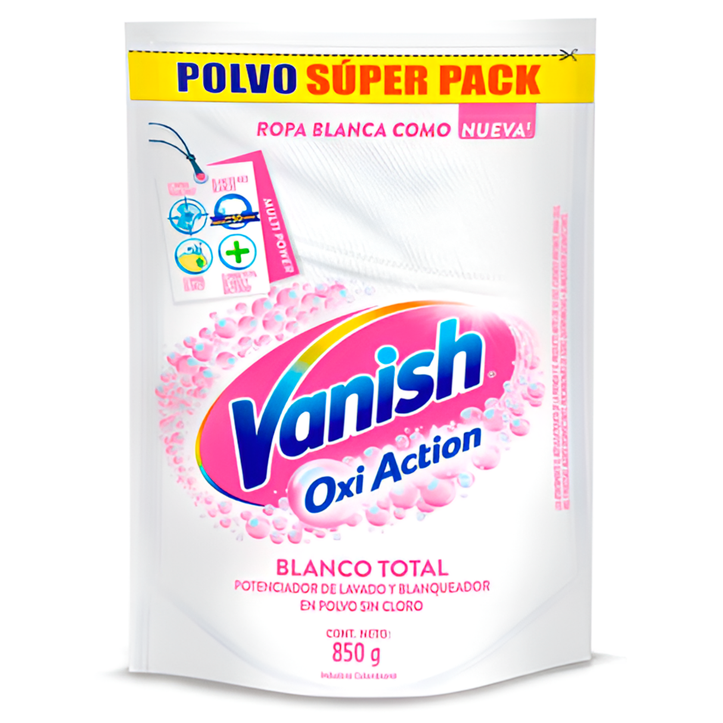 Vanish Oxi Action Blanco Total Recarga 850 Grs