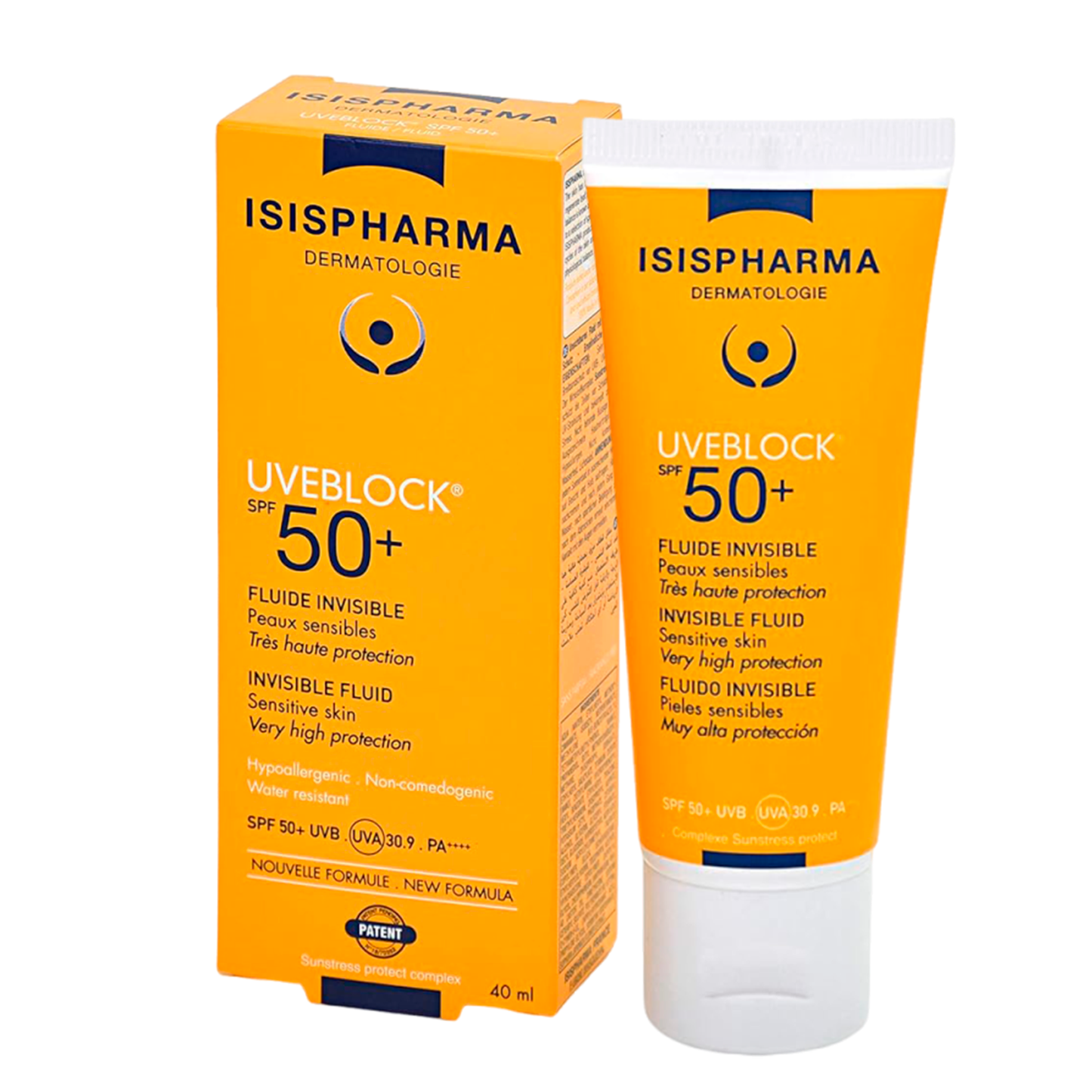 Isispharma Protector Solar Uveblock Spf 50+ Toque Seco Fluido 40 Ml ISISPHARMA- Dermocosmetica_belleza_online