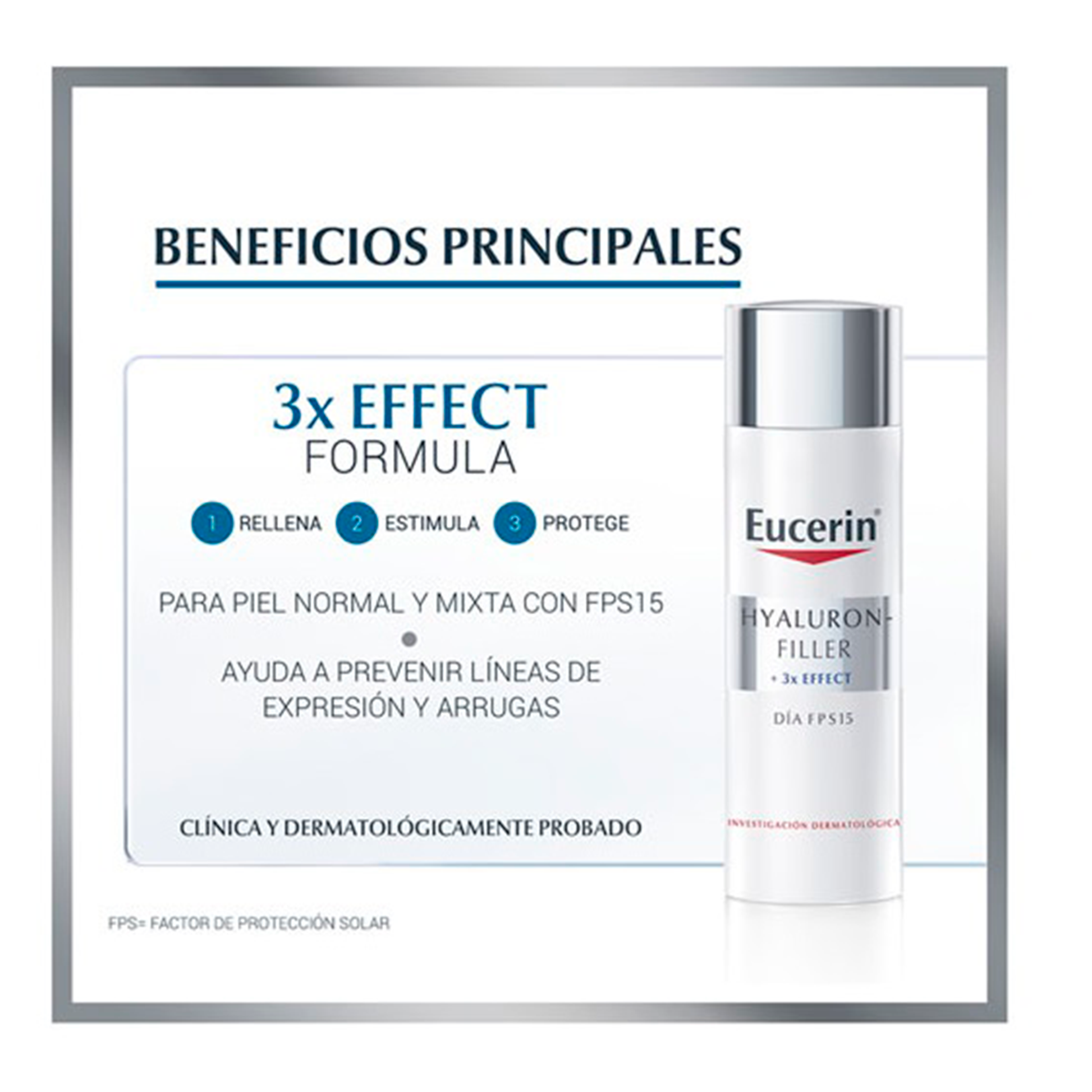 Crema Eucerin Hyaluron - Filler Día Piel Normal a MIxta Fps15 X 50ml Eucerin- Dermocosmetica_belleza_online