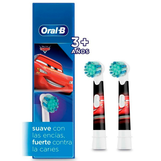 Repuesto Cepillo Eléctrico Oral-B Kids Cars – Pack 2 Unidades de Diversión Imparable Oral B- Dermocosmetica_belleza_online