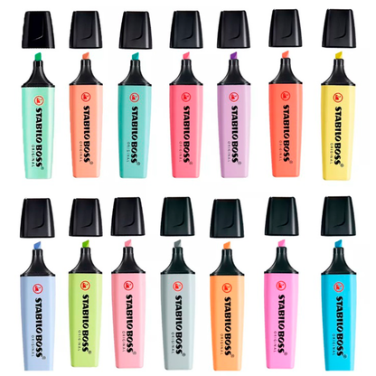 Destacador Stabilo Boss Pastel – Punta Cincel 2-5 mm | Colores Suaves y Modernos Stabilo- Dermocosmetica_belleza_online