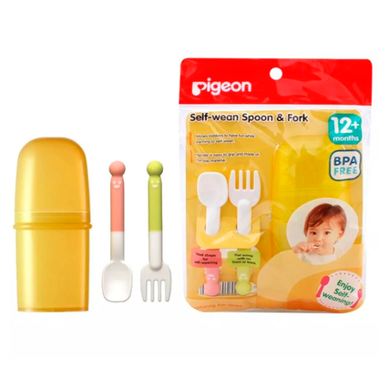 Pigeon Set Cuchara y Tenedor Paso 2 + Estuche Pigeon- Dermocosmetica_belleza_online