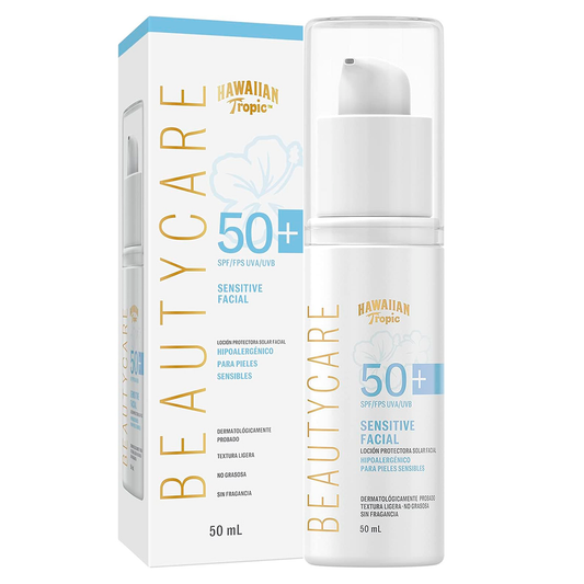 Hawaiian Tropic Beautycare Sensitive Spf50+ Loción Facial Hawaiian Tropic- Dermocosmetica_belleza_online