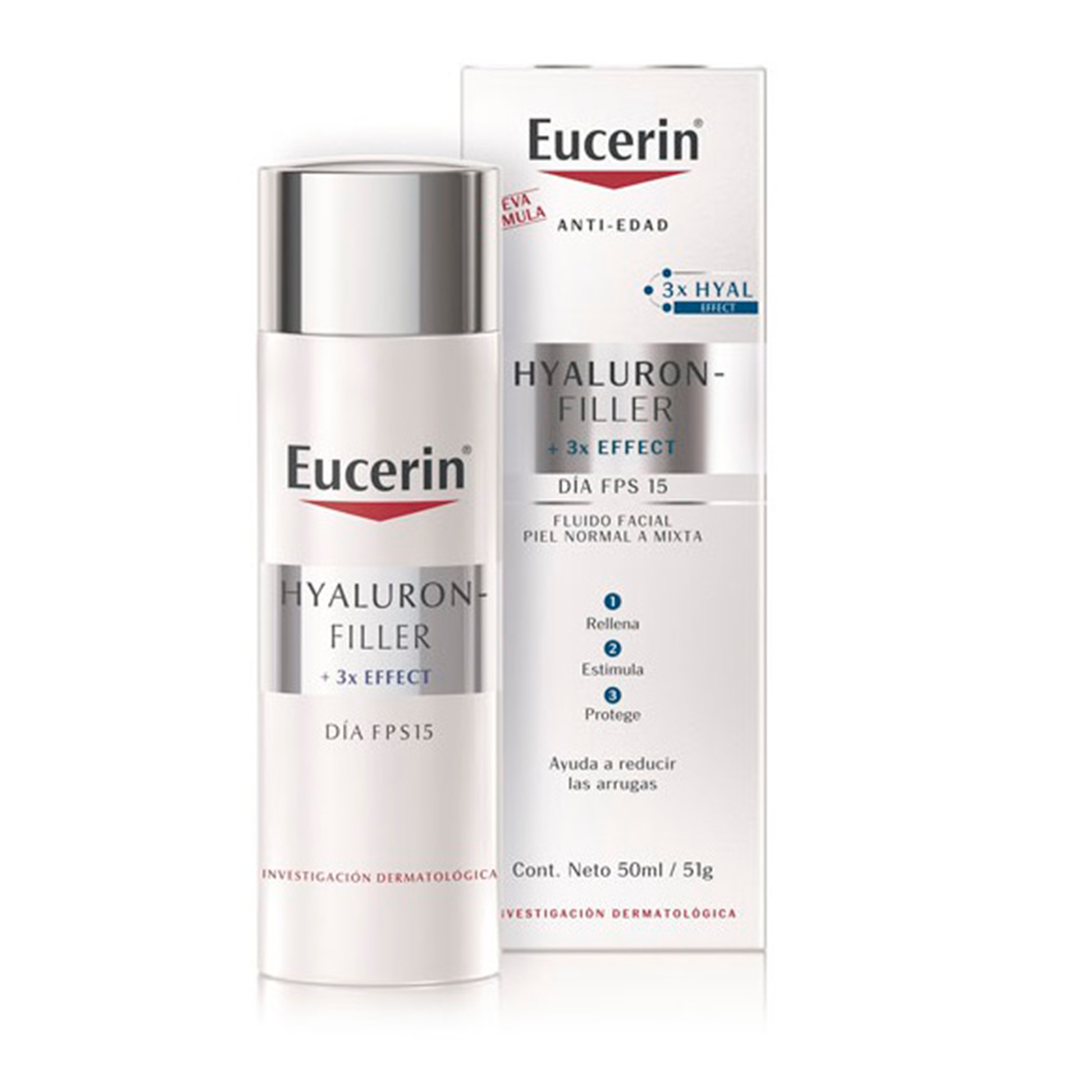Crema Eucerin Hyaluron - Filler Día Piel Normal a MIxta Fps15 X 50ml Eucerin- Dermocosmetica_belleza_online