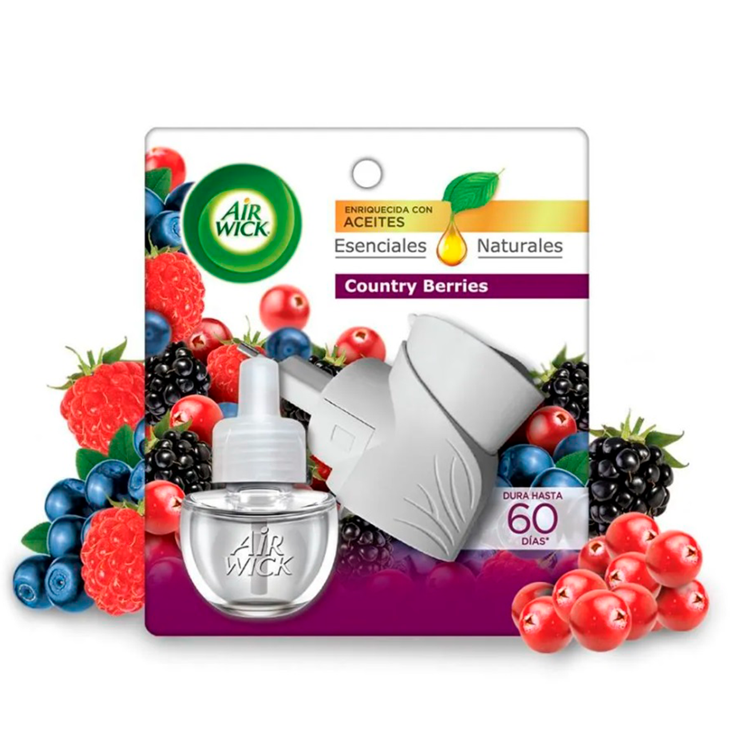 Air Wick Difusor Eléctrico + Repuesto Country Berries – Aceites Esenciales 21 ml AIR WICK- Dermocosmetica_belleza_online