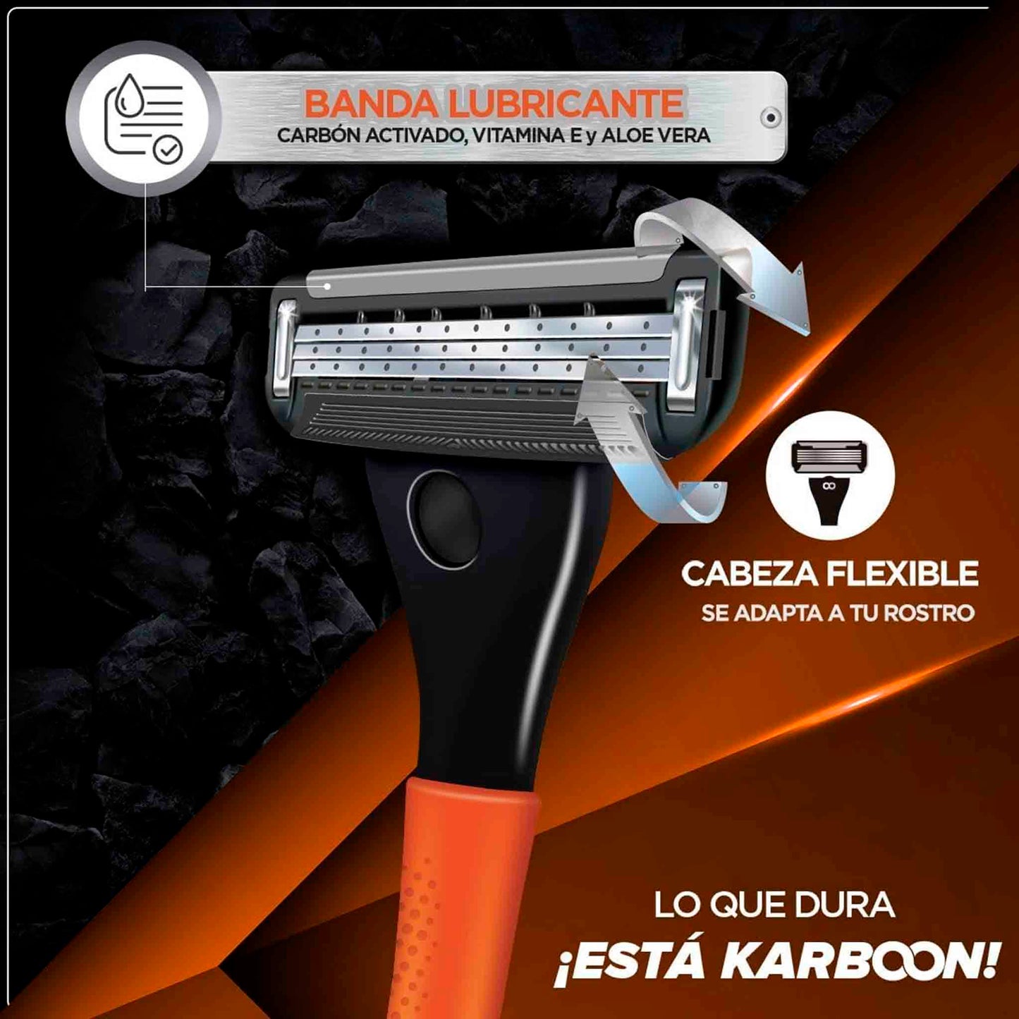 Máquina de Afeitar Groomen 300 con 3 Navajas + 2 Cartuchos