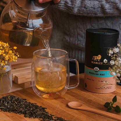 Marley Coffee Té Verde Moroccant Mint Con Menta Granel  80g