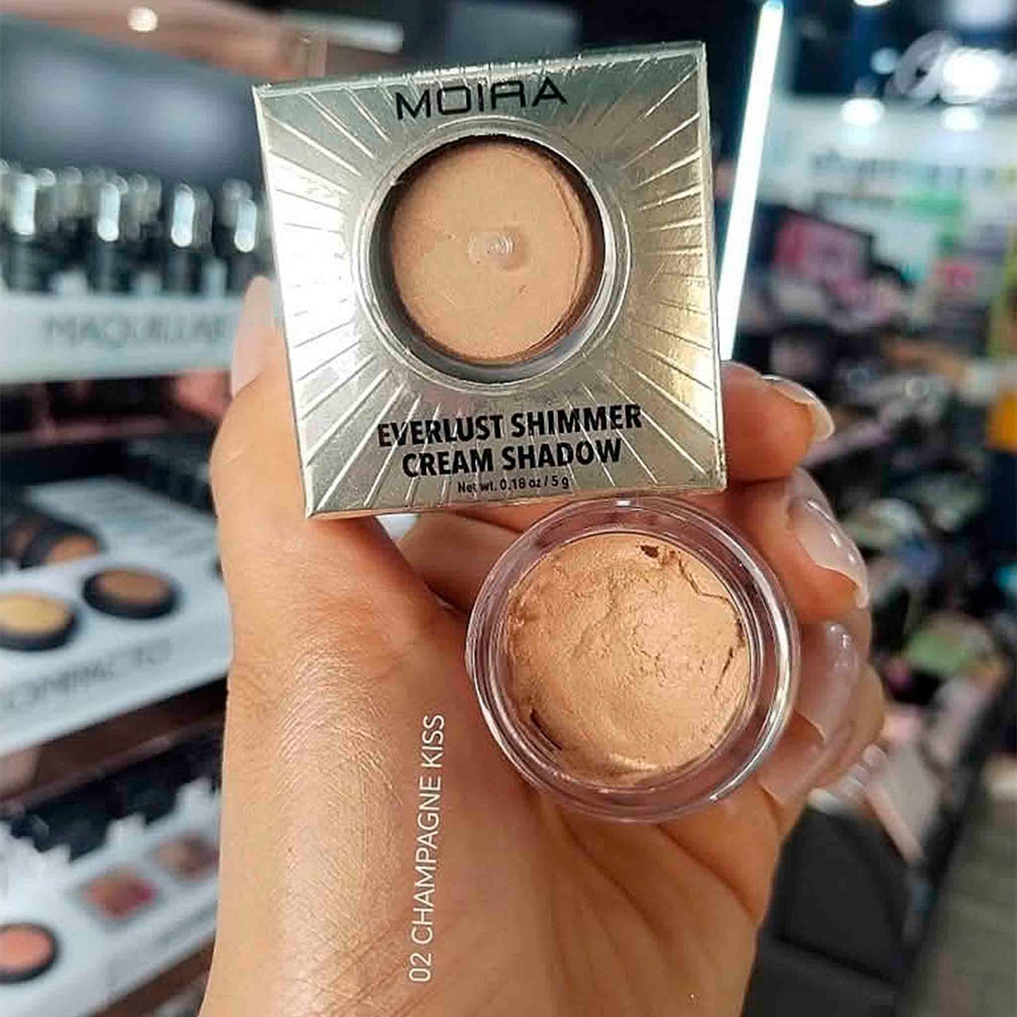 Moira Sombra Everlust Shimmer 02 Champagne Kiss – Brillo Luminoso