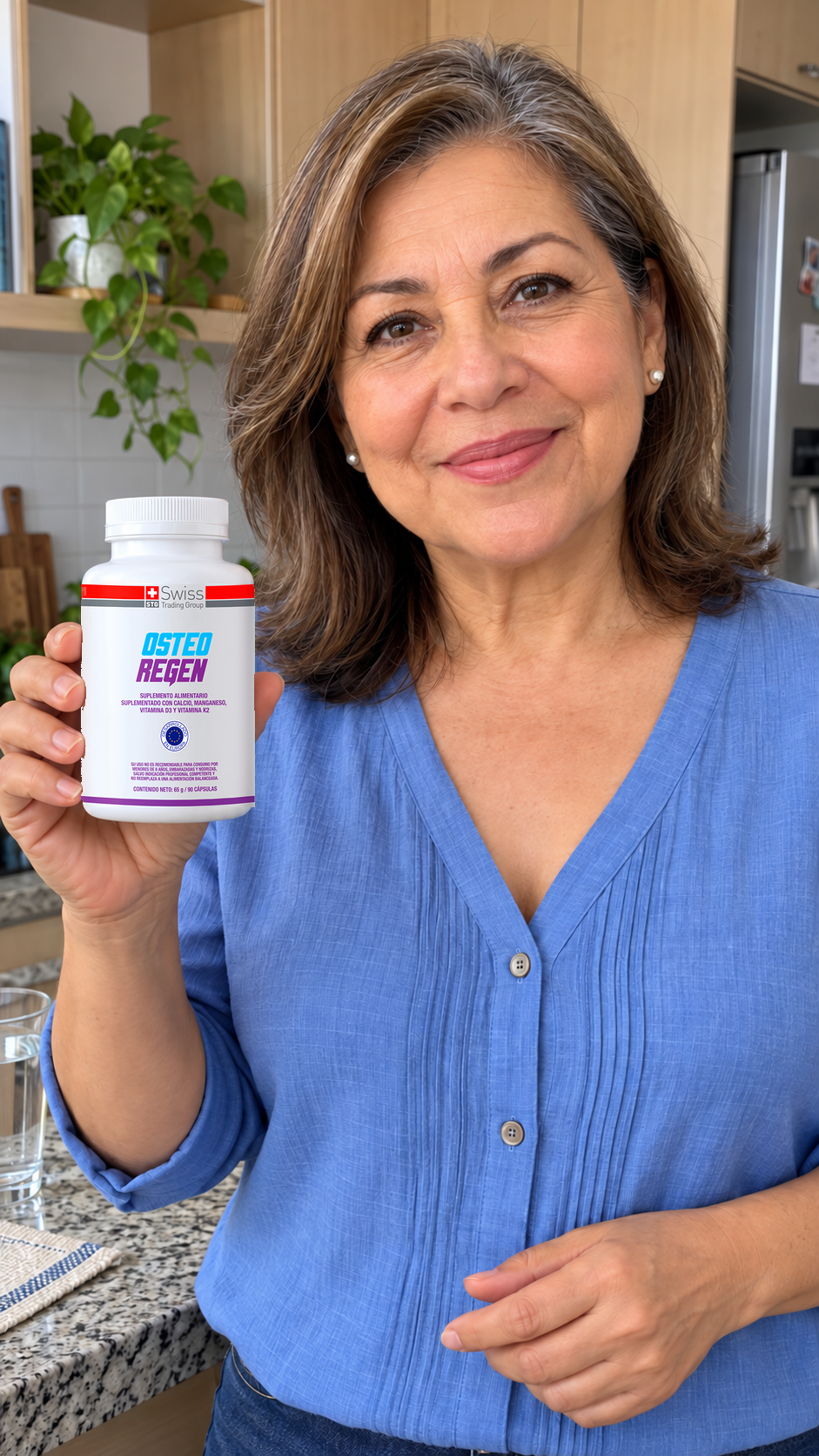 OsteoRegen — Calcio, Vitamina D3 y K2 para tus Huesos | 90 Cápsulas