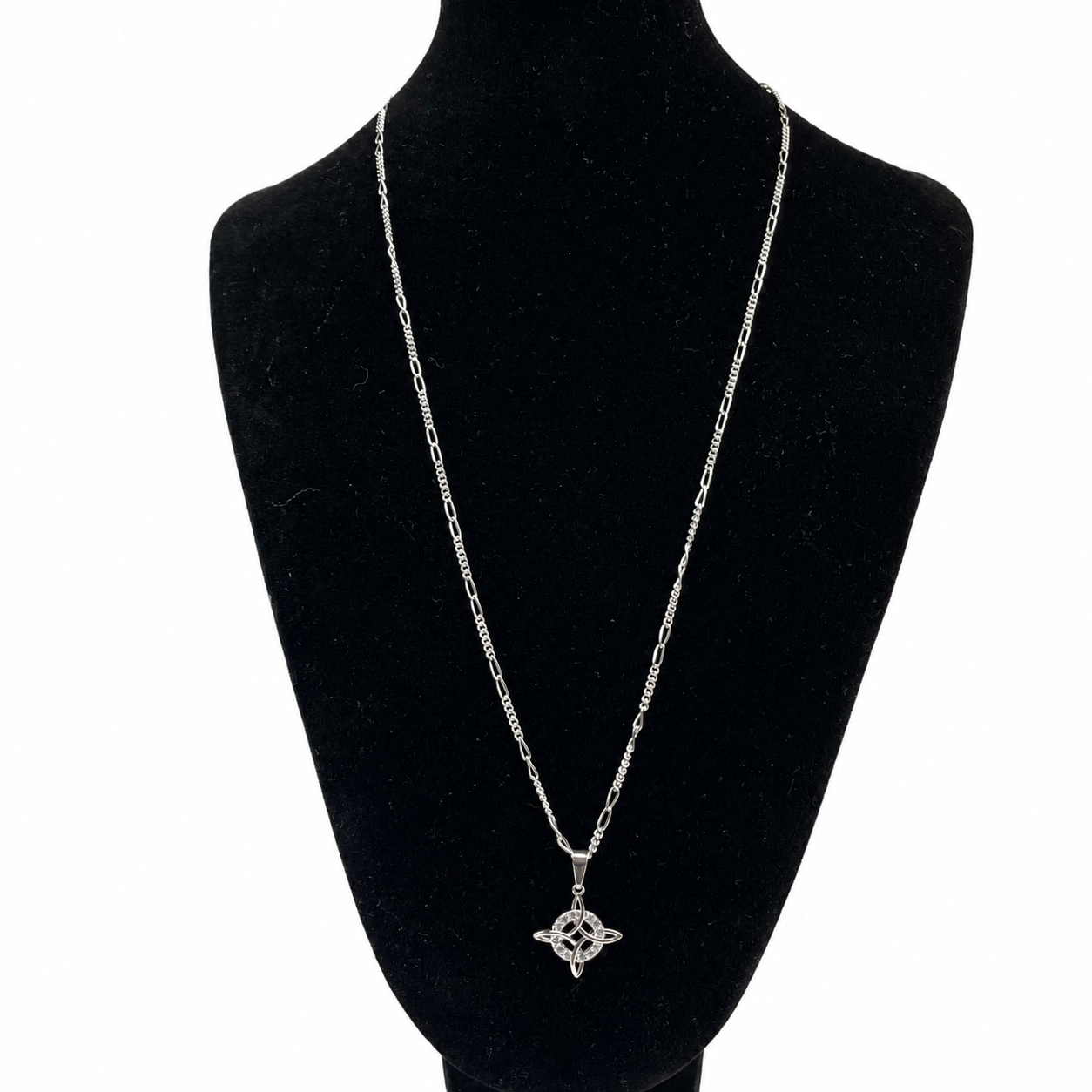 Collar Plata 925 Dije Nudo De Bruja 65cm 6,84g