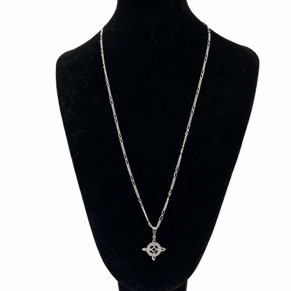 Collar Plata 925 Dije Nudo De Bruja 65cm 6,84g