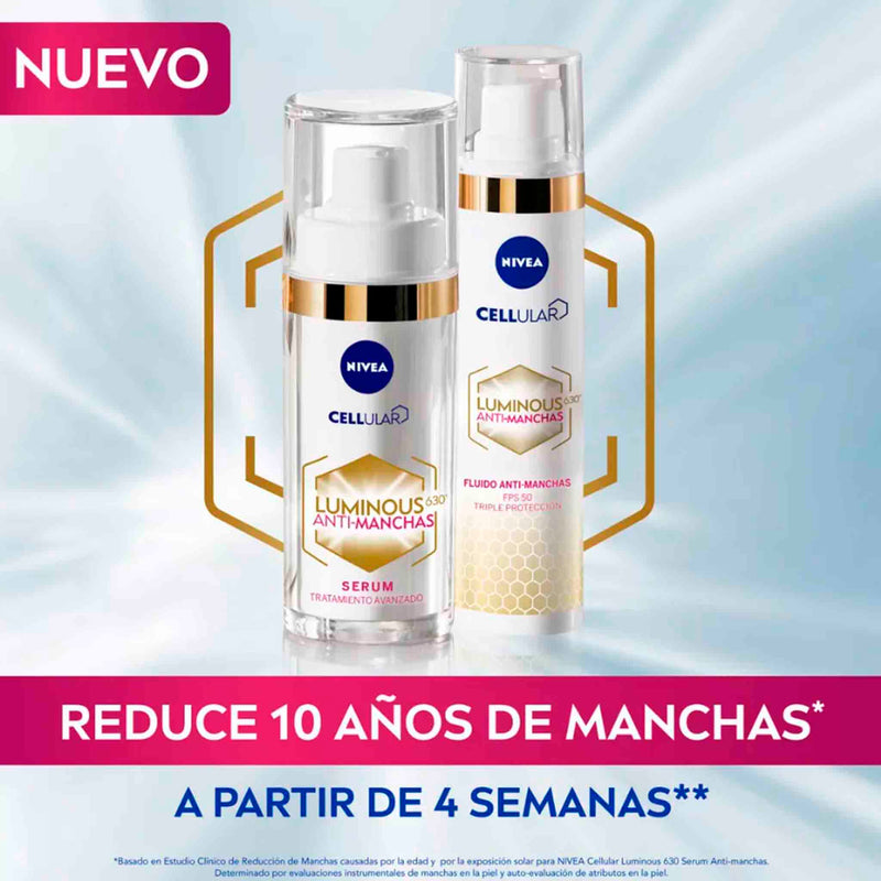 Nivea Luminous 630 Sérum Anti-Manchas 30 ml – Corrige manchas visibles y previene su reaparición NIVEA- Dermocosmetica_belleza_online
