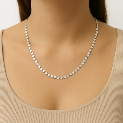 Collar de Plata 925 con Discos Calados – 50 cm, 6,19 g, Ø 5 mm IMAGEN FUTURA- Dermocosmetica_belleza_online