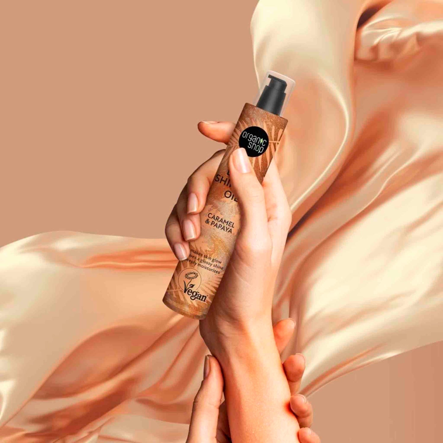 Organic Shop Body Shimmer Oil Caramel Papaya – Brillo y Suavidad