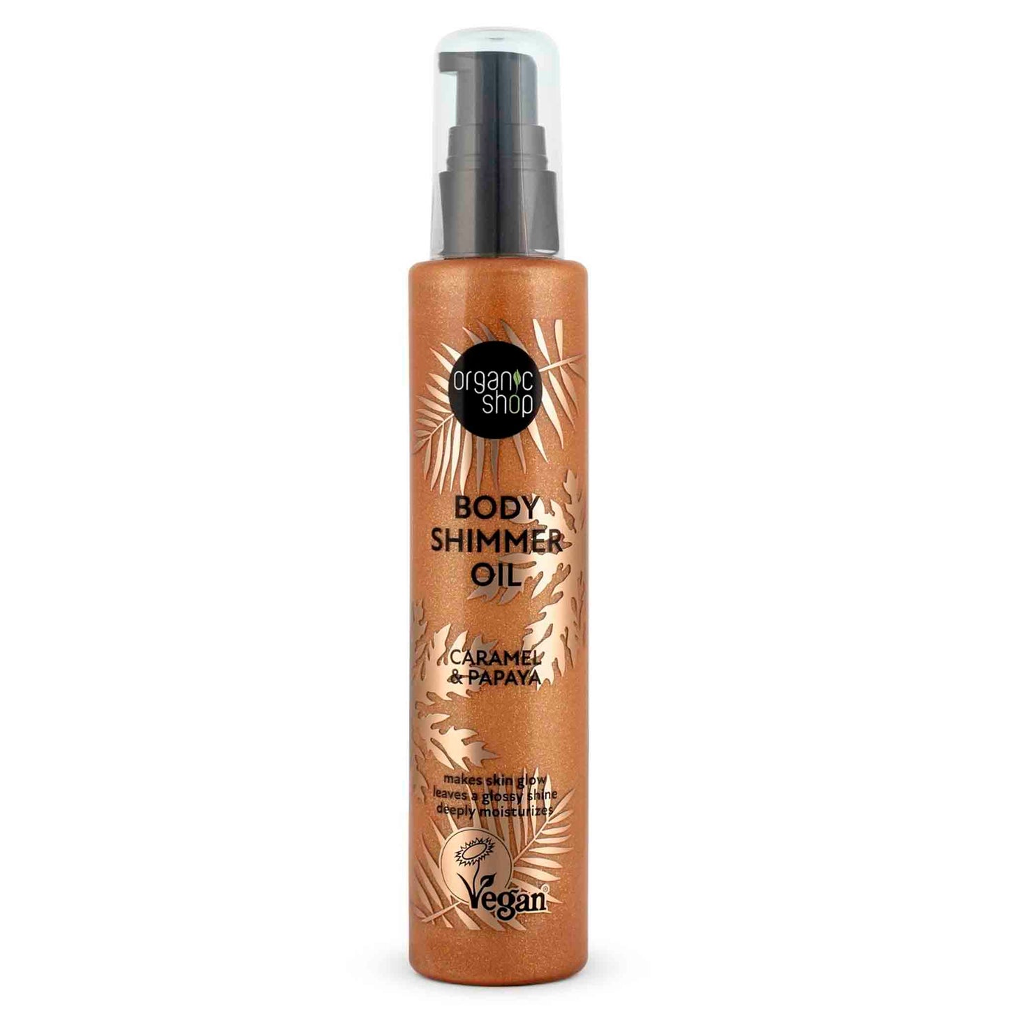 Organic Shop Body Shimmer Oil Caramel Papaya – Brillo y Suavidad