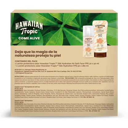 Pack Hawaiian Tropic Silk Hydration Facial + Corporal SPF 30 y 50