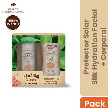 Pack Hawaiian Tropic Silk Hydration Facial + Corporal SPF 30 y 50