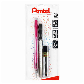Pack Pentel Portamina Fiesta 0.5mm + Portagoma + Minas