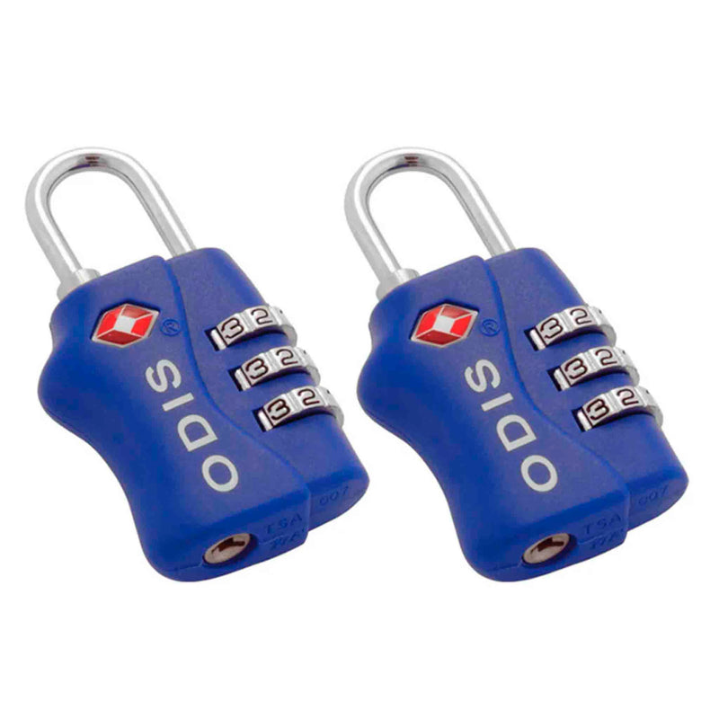 Pack 2 Candados Odis TSA 33 mm Azul – Seguridad para Viajes