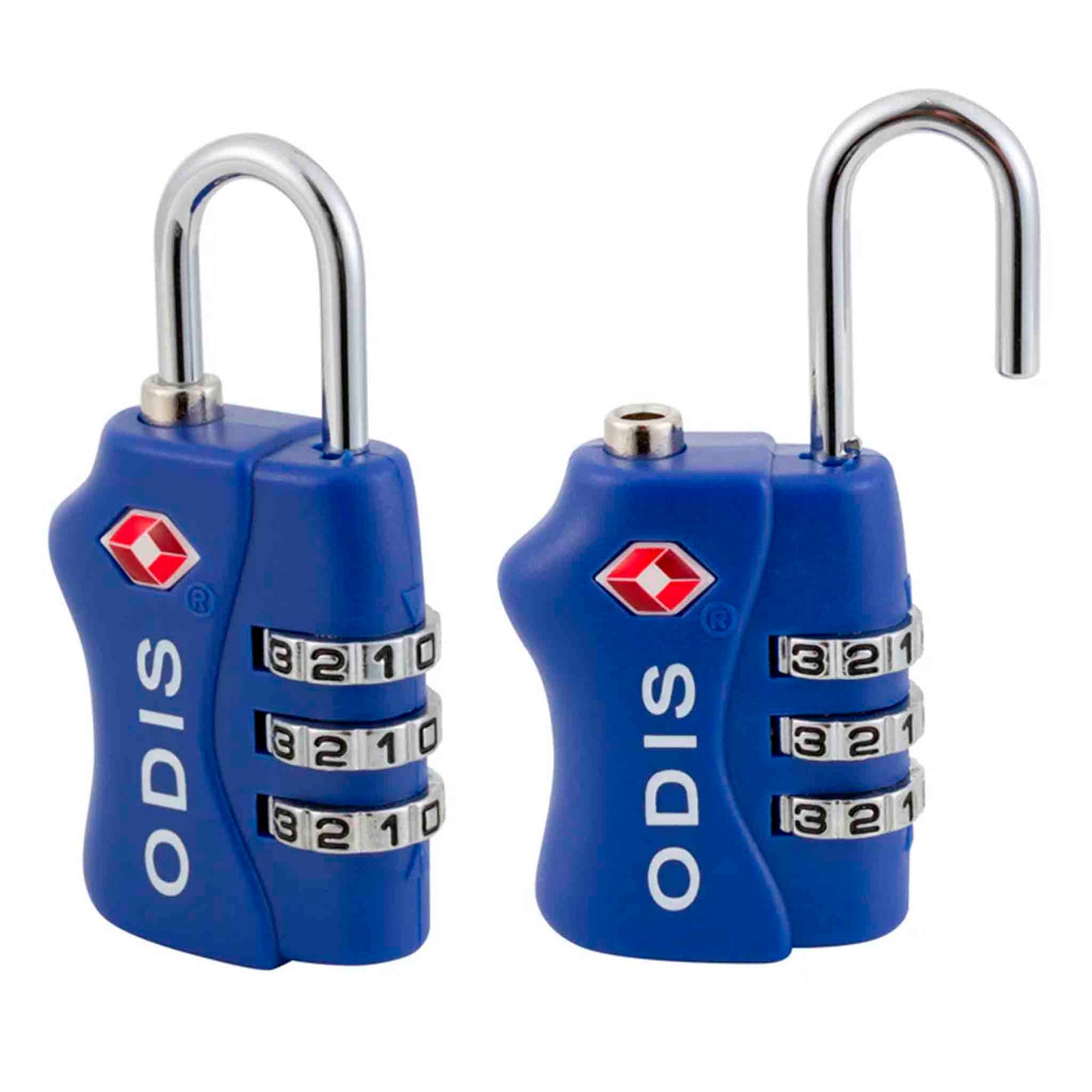 Pack 2 Candados Odis TSA 33 mm Azul – Seguridad para Viajes