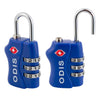 Pack 2 Candados Odis TSA 33 mm Azul – Seguridad para Viajes