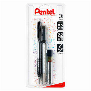 Pack Pentel Portamina Fiesta 0.5mm + Portagoma + Minas