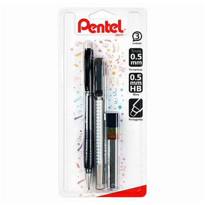 Pack Pentel Portamina Fiesta 0.5mm + Portagoma + Minas