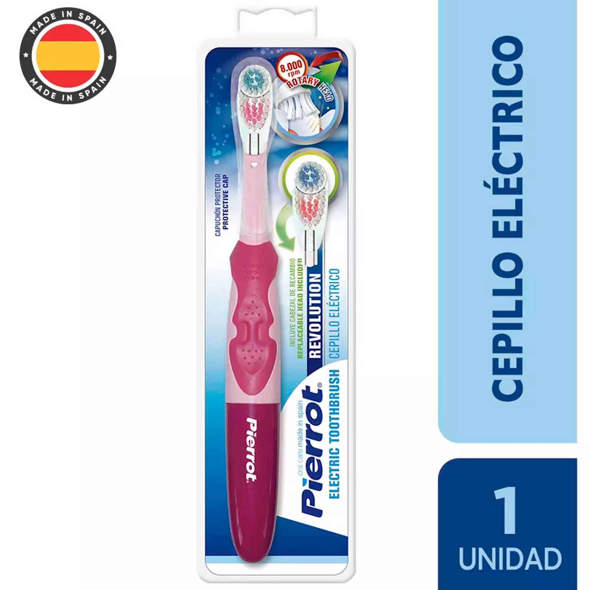 Pierrot Cepillo Eléctrico Revolution – Limpieza Profunda Rosa PIERROT- Dermocosmetica_belleza_online