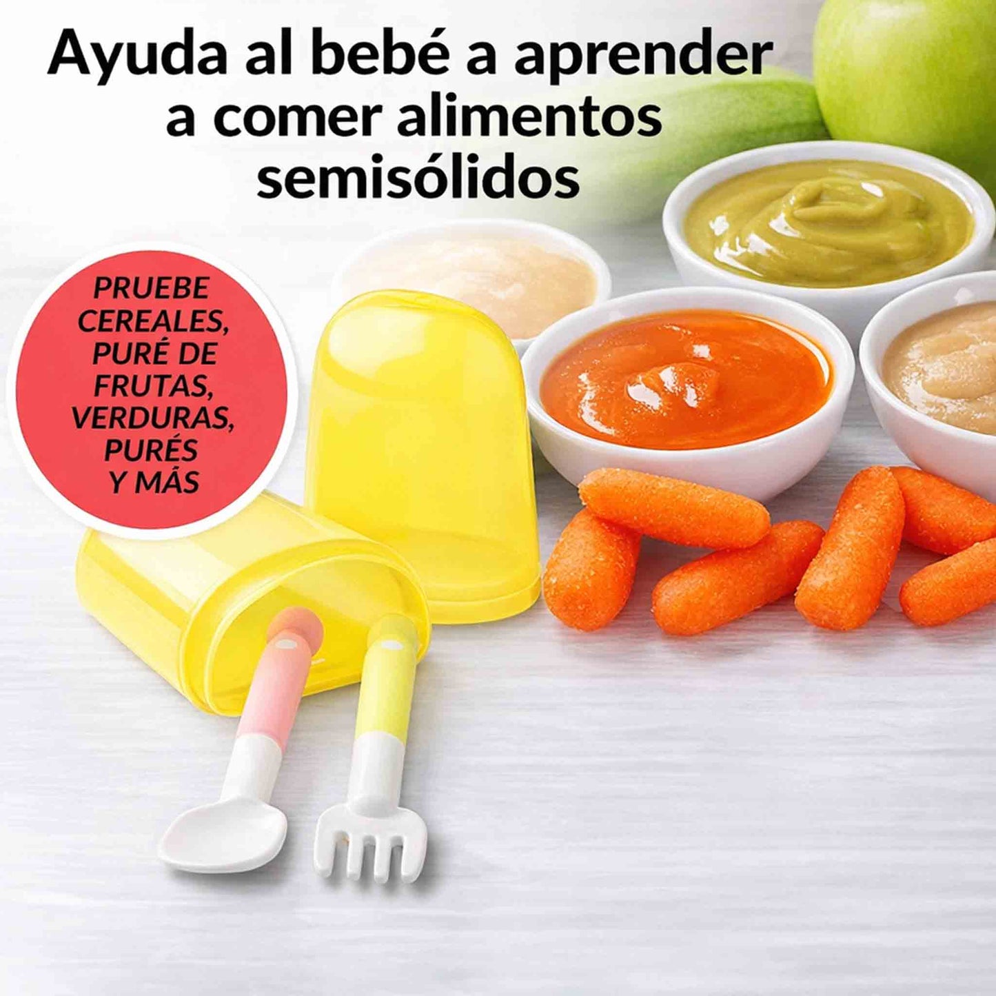 Pigeon Set Cuchara y Tenedor Paso 2 con Estuche 12+ Meses