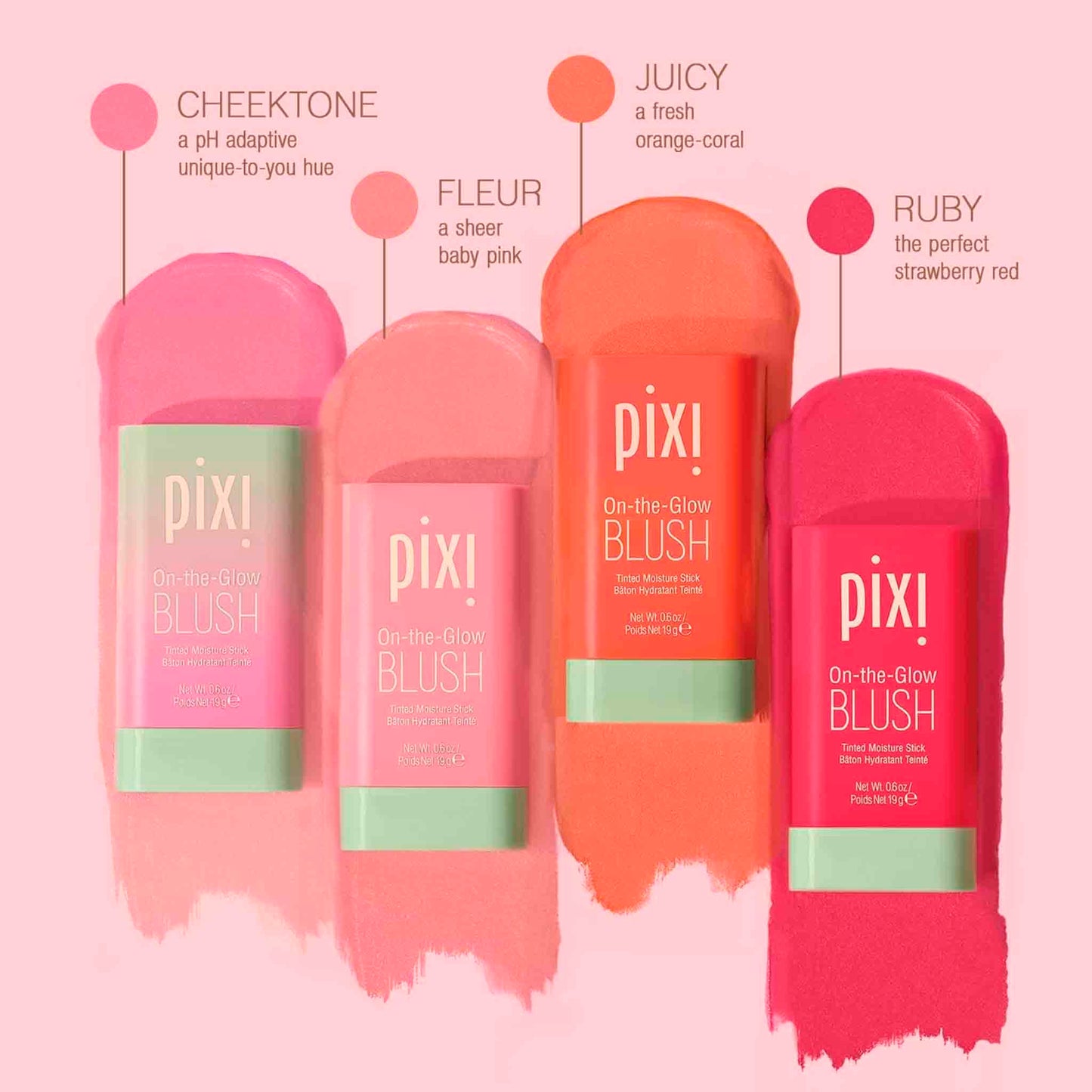 Pixi On The Glow Blush Tono Juicy – Rubor en Barra Hidratante y Luminoso PIXI- Dermocosmetica_belleza_online