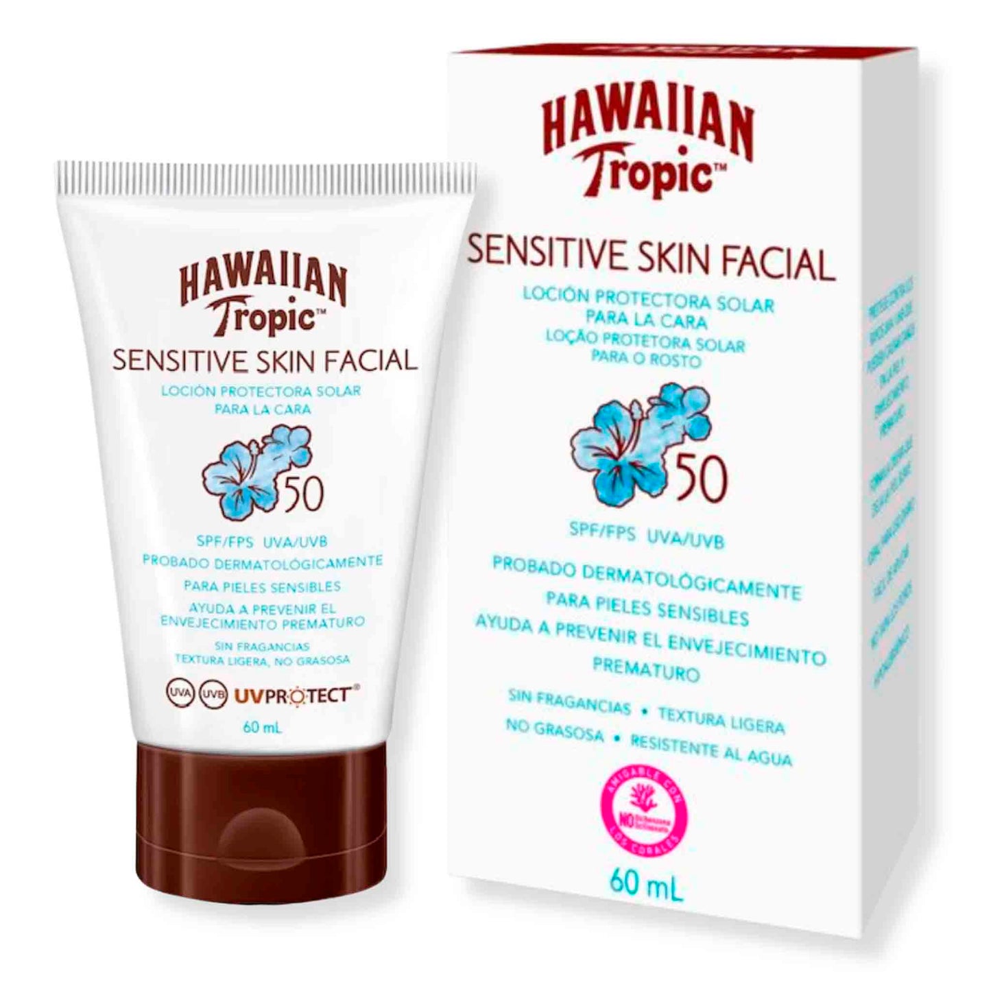Protector Hawaiian Tropic SENSITIVE SKIN Facial Fps50+