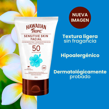 Protector Hawaiian Tropic SENSITIVE SKIN Facial Fps50+