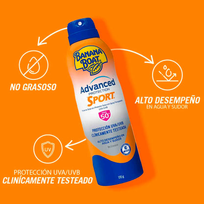 Protector Solar Banana Boat Aqua Sport FPS 50+ Spray