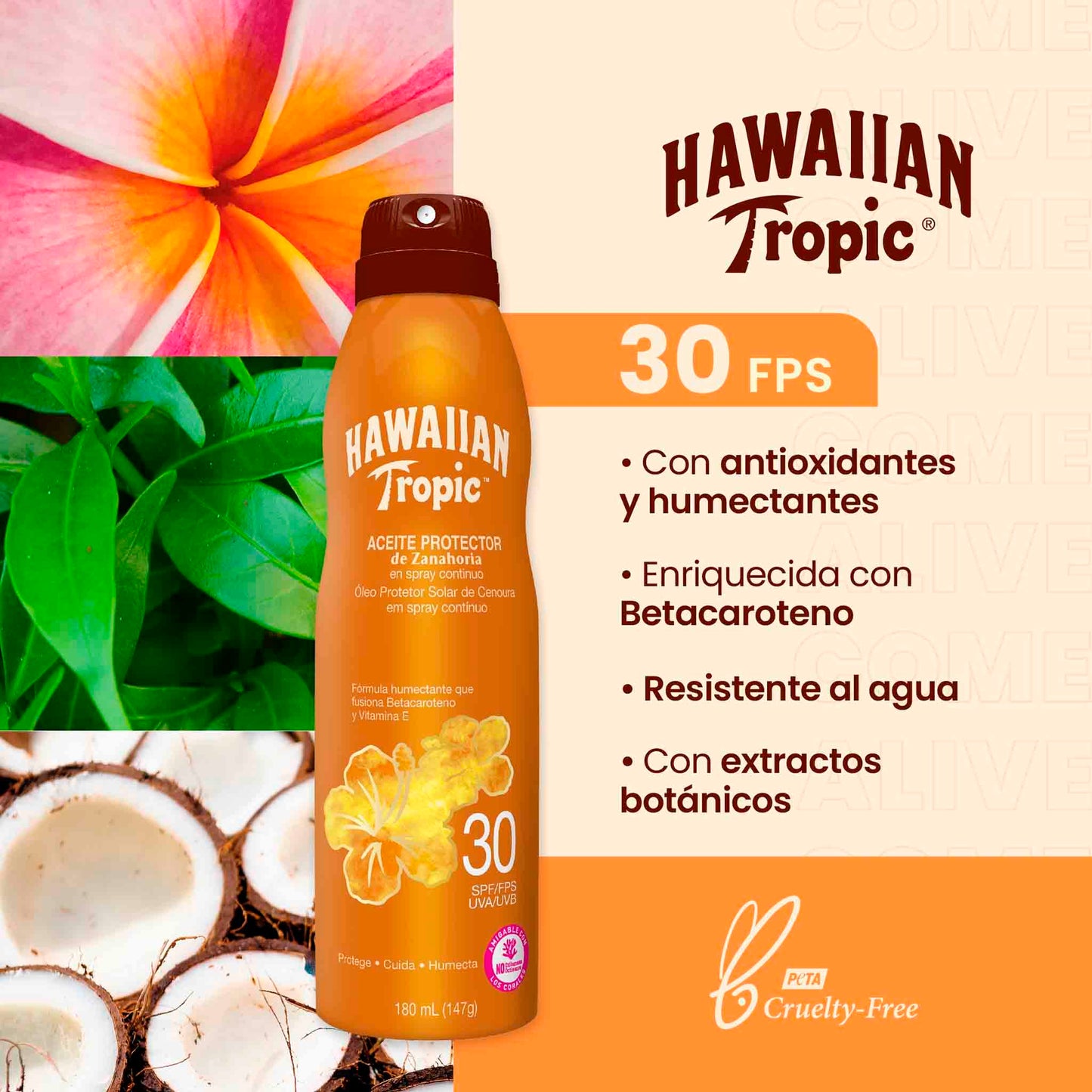 Hawaiian Tropic Protector Solar Zanahoria FPS30 Bronceado Natural