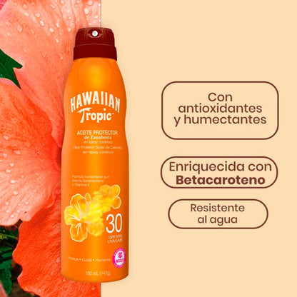 Hawaiian Tropic Protector Solar Zanahoria FPS30 Bronceado Natural