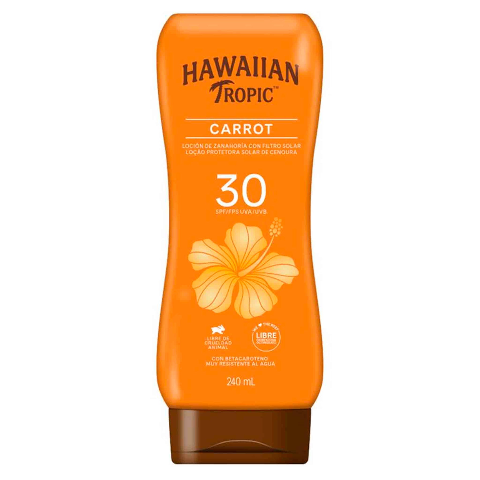 Protector Solar Hawaiian Tropic Carrot FPS 30 – Loción 240 ml HAWAIIAN TROPIC- Dermocosmetica_belleza_online