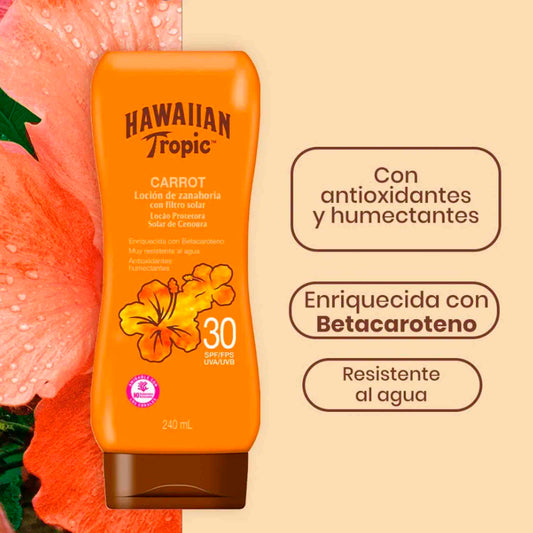 Protector Solar Hawaiian Tropic Carrot FPS 30 – Loción 240 ml HAWAIIAN TROPIC- Dermocosmetica_belleza_online