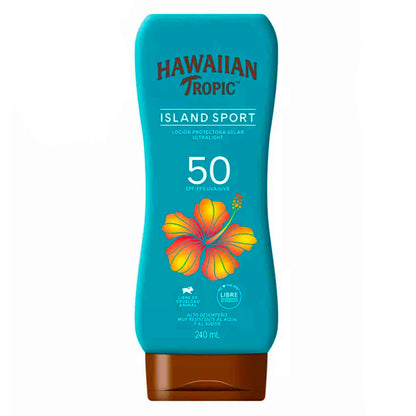 Protector Solar Hawaiian Tropic Island Sport FPS 50 – 240 ml | Resistente al Agua HAWAIIAN TROPIC- Dermocosmetica_belleza_online