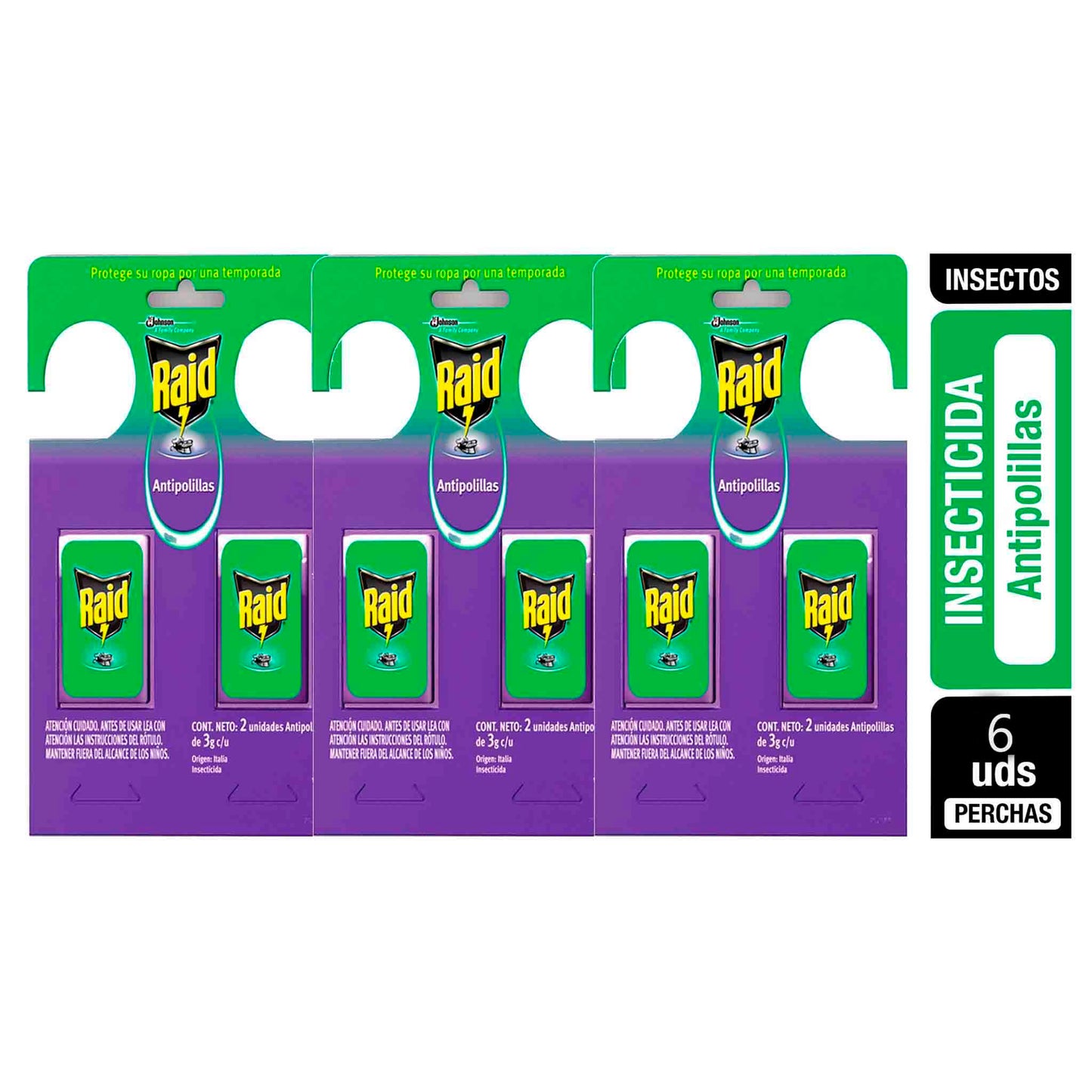 Raid Antipolillas Pack 3 (6 tabletas) – Protección total