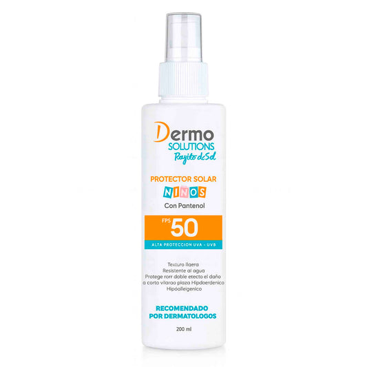 Protector Solar Infantil Rayito De Sol FPS50 Con Pantenol 200ml Dermo