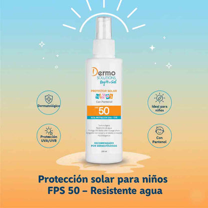 Protector Solar Infantil Rayito De Sol FPS50 Con Pantenol 200ml Dermo