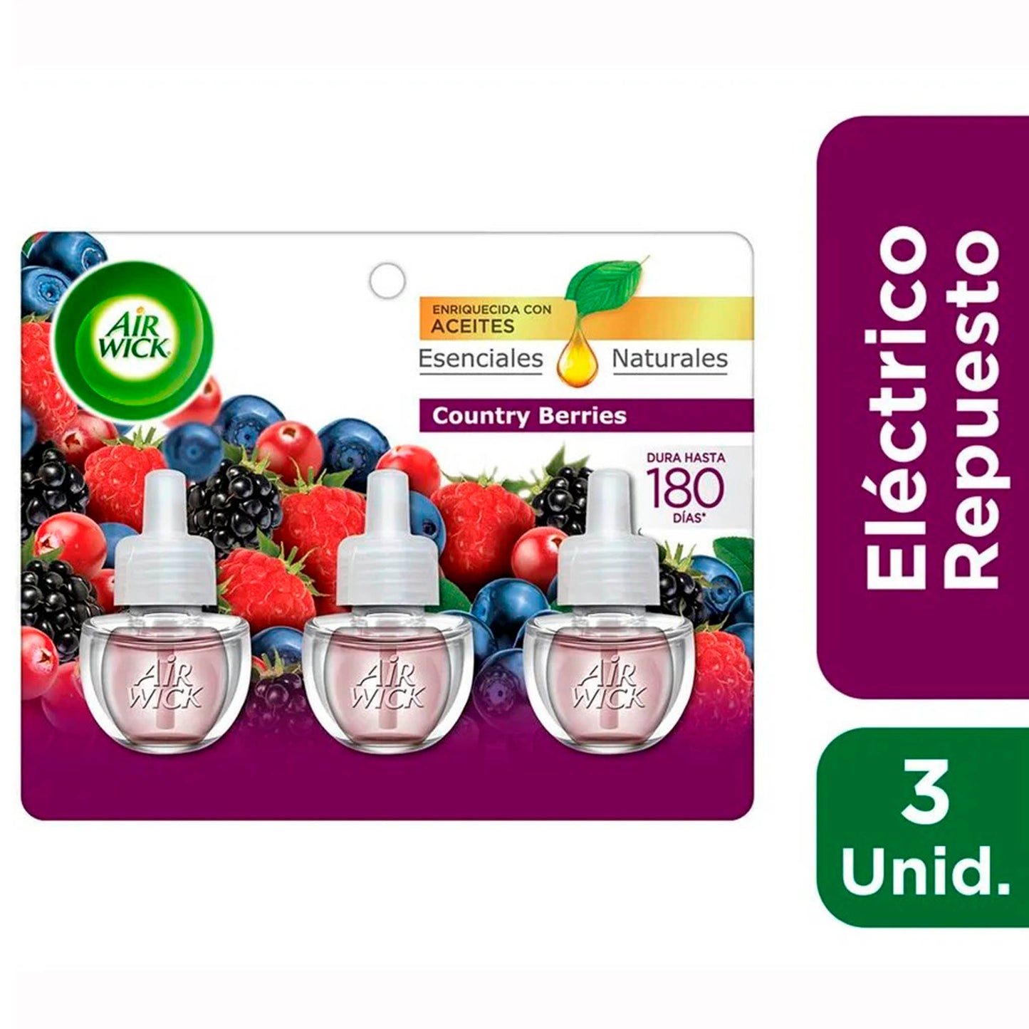 Air Wick Eléctrico Repuestos Country Berries – Pack de 3 x 20ml AIR WICK- Dermocosmetica_belleza_online