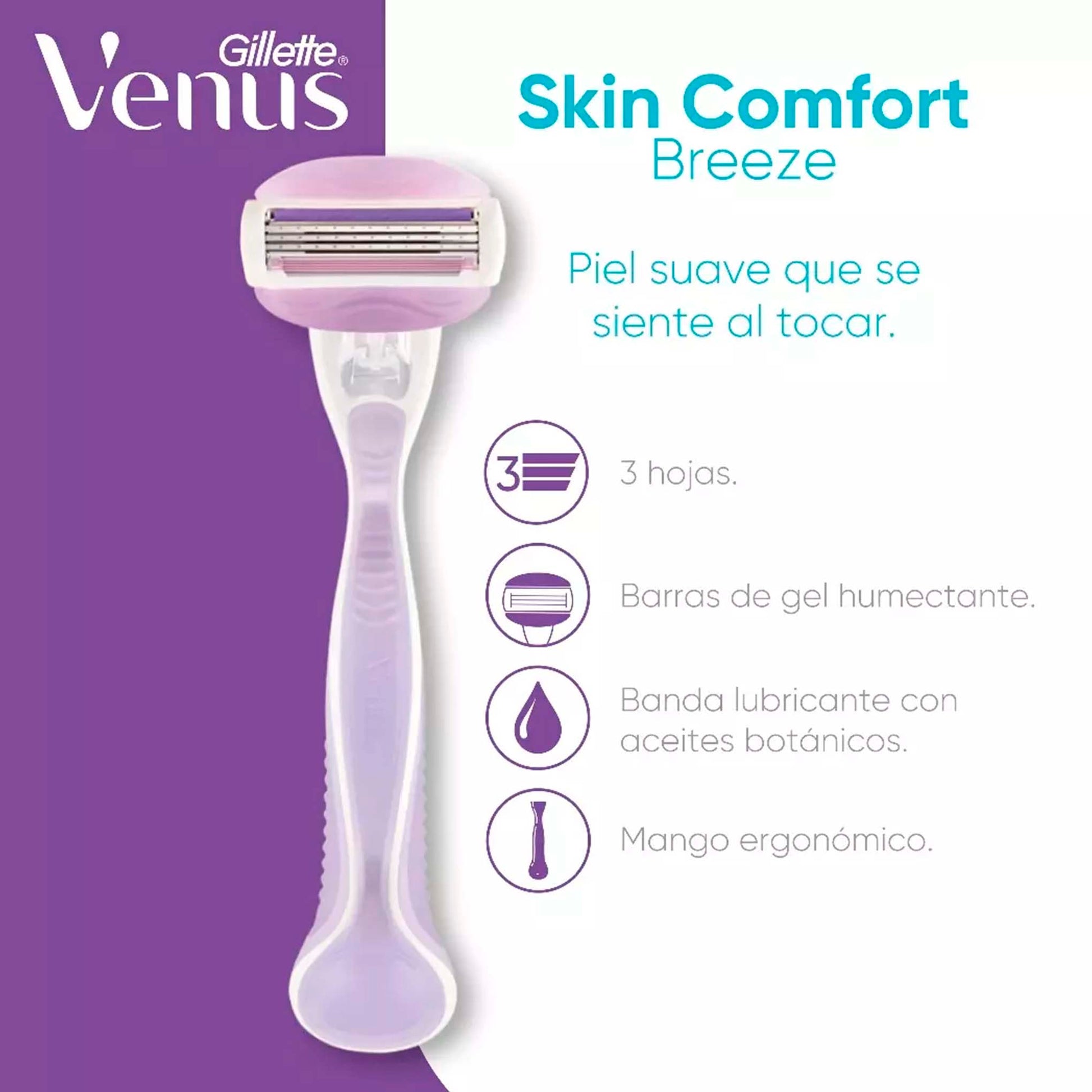 Repuestos de Afeitar Gillette Venus Breeze con Aceites Botánicos – Pack 2 Unidades GILETTE- Dermocosmetica_belleza_online
