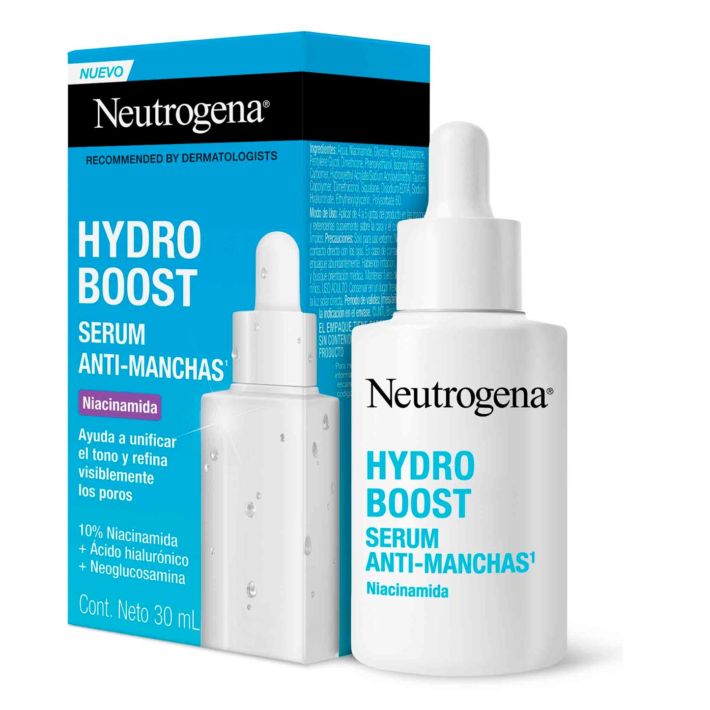 Sérum Antimanchas Neutrogena Hydro Boost 30 ml Día y Noche