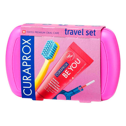 Set De Viaje Curaprox Travel Cepillo Dental + Pasta + Interdental Estuche