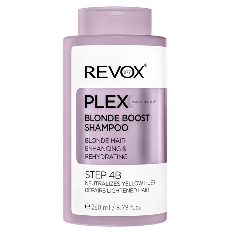 Shampoo Neutralizador Revox B77 Plex Paso 4B – Cabello Rubio 260 ml REVOX- Dermocosmetica_belleza_online