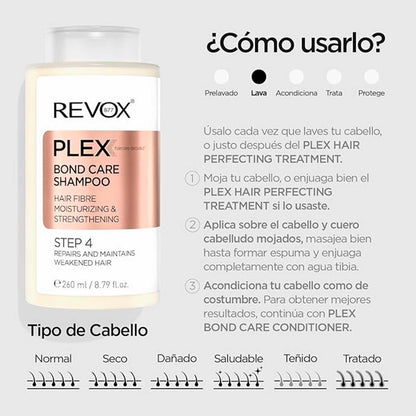 Shampoo Reparador REVOX B77 Plex Paso 4 – 260 ml REVOX- Dermocosmetica_belleza_online